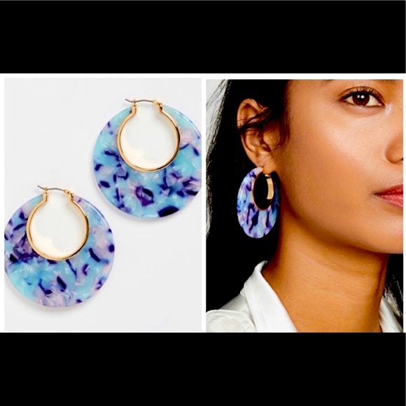 kate spade Jewelry - New kate spade Gold-Tone  Tortoise  Hoop Earrings